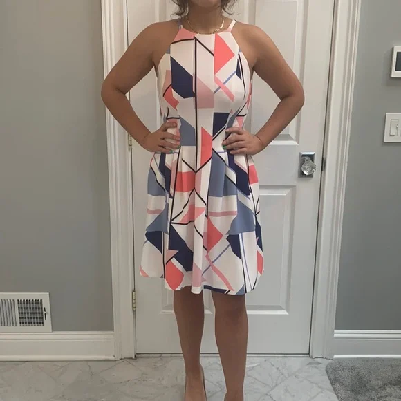 Vince Camuto Dresses Vince Camuto Scuba Fit And Flare Halter